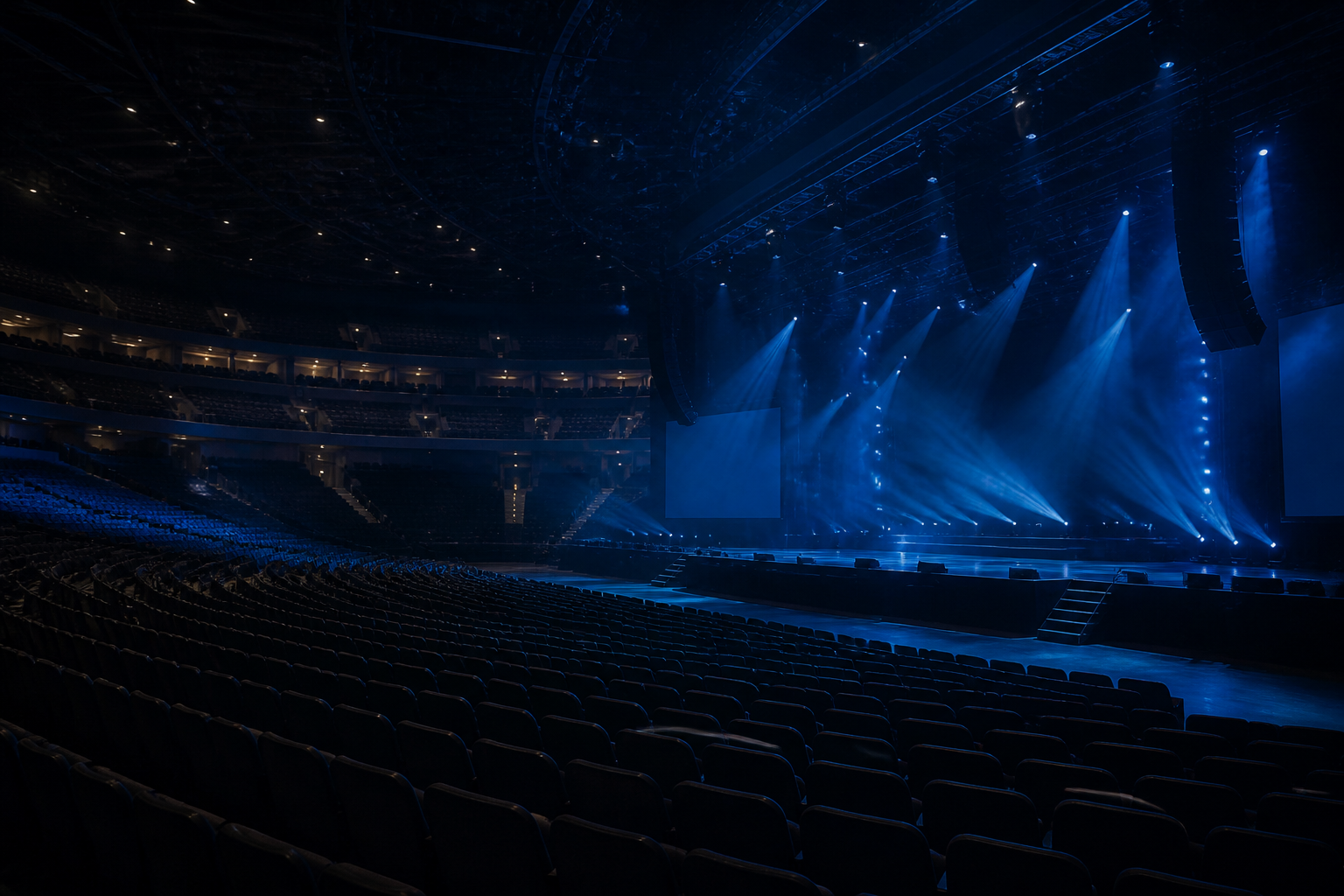Event venue backdrop representing licensing and compliance support